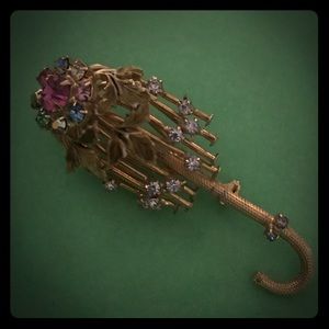 Vintage umbrella brooch